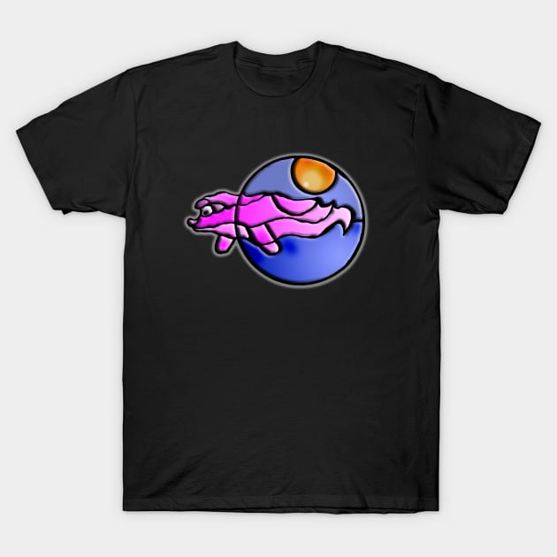 Pink Whale T-Shirt by IanWylie87